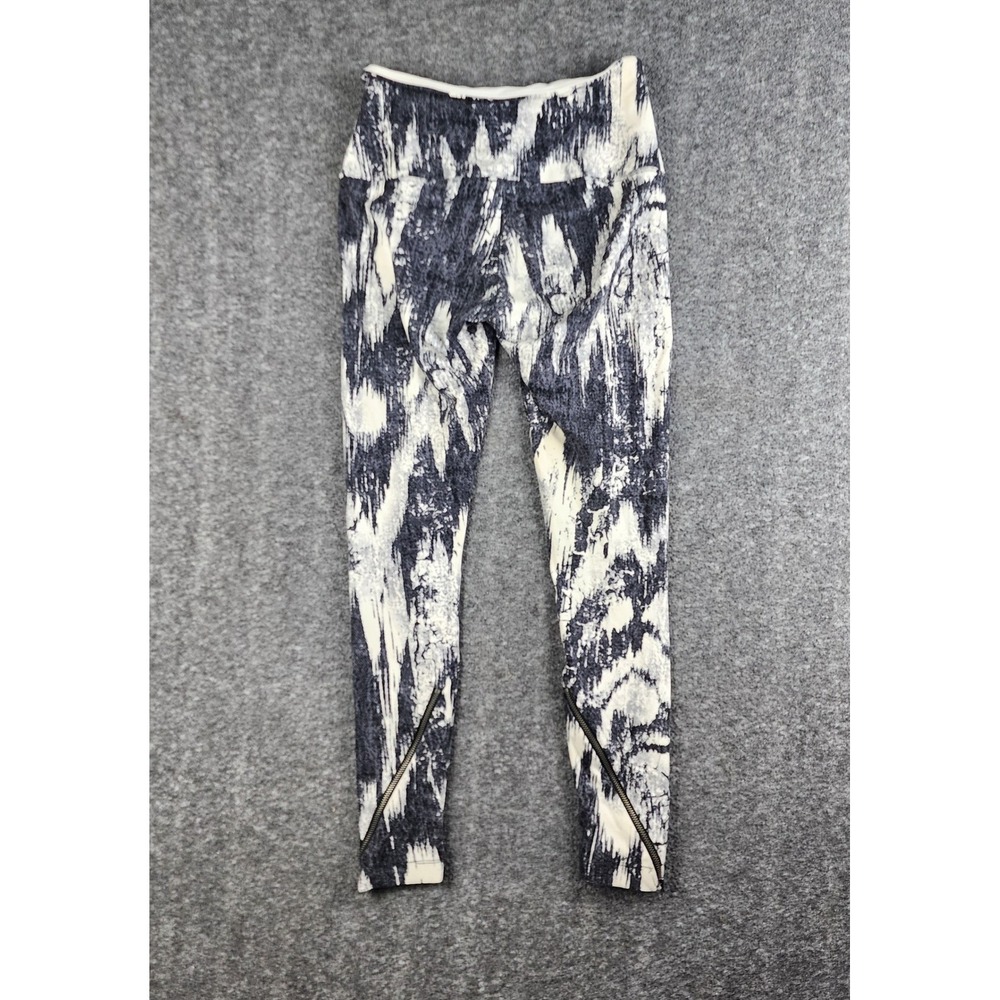 Lysse Leggings Women S Black Ivory Abstract Ankle Zip High Rise 1138L